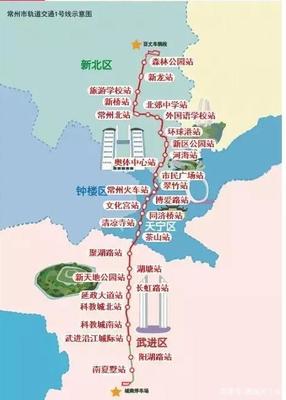 常州地鐵1號線詳細(xì)站點(diǎn)