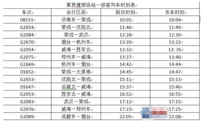萊西到濟南火車